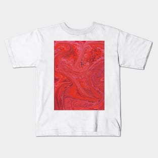 Marbled paper reds Kids T-Shirt